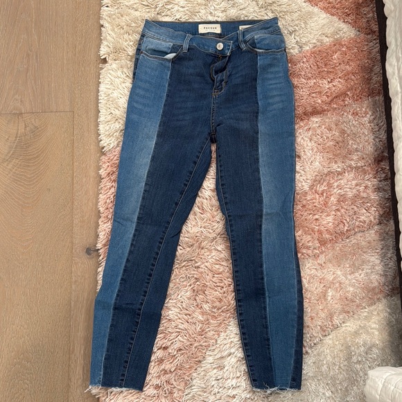 Paige Two-Tone Blue Women's Jeans - Picture 1 of 1